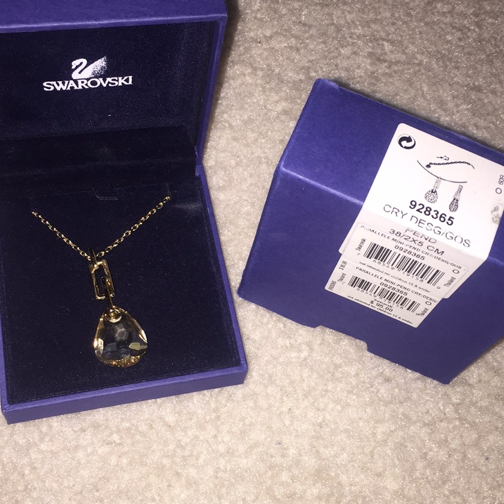 Authentic Swarovski gold necklace